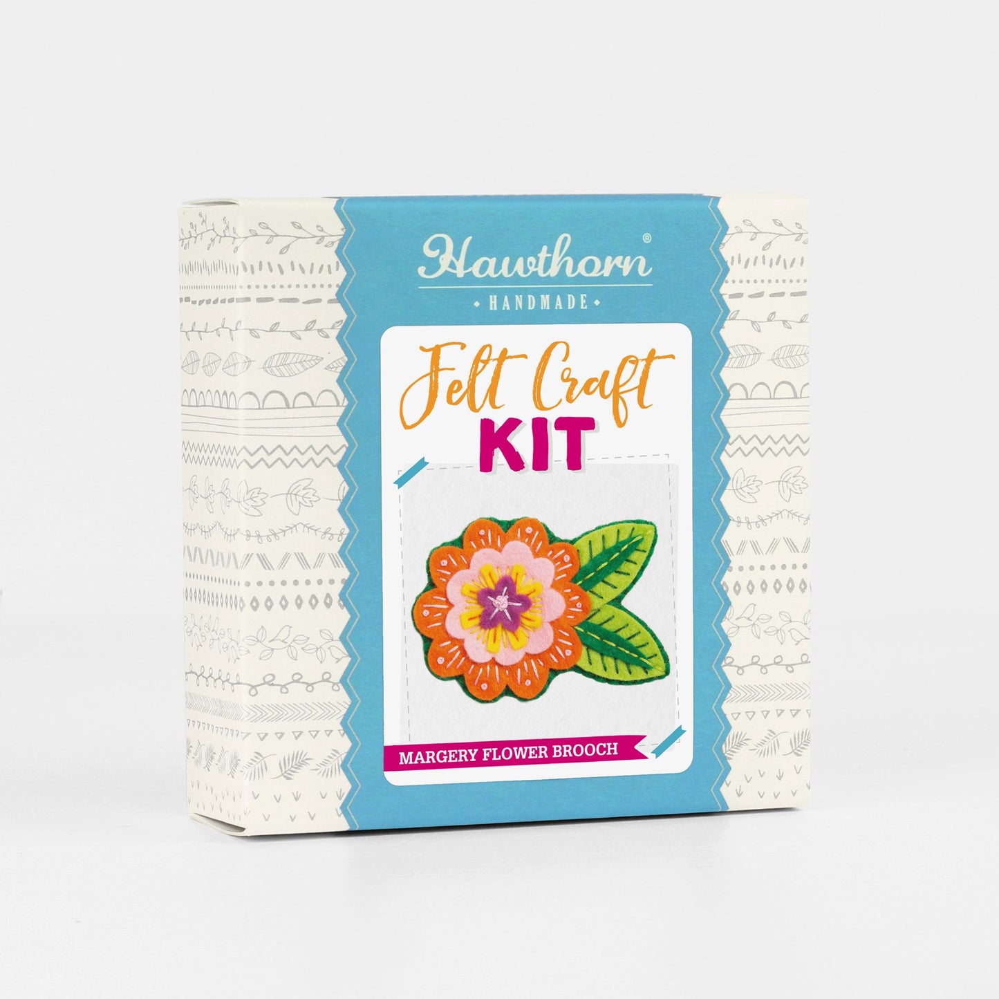 'Margery' Flower Felt Craft Brooch Kit for Beginners