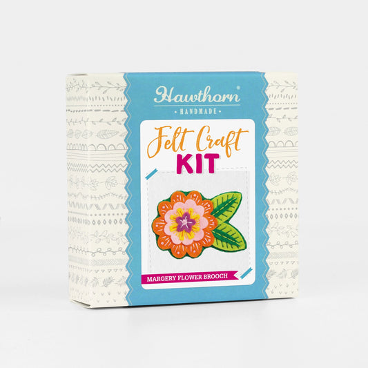 'Margery' Flower Felt Craft Brooch Kit for Beginners