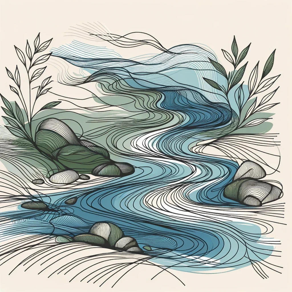 Flowing River Canvas