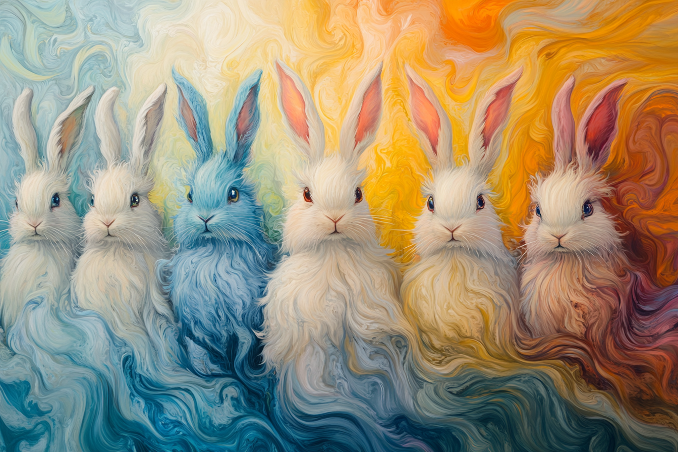 Fluffy Bunnies Harmony Canvas