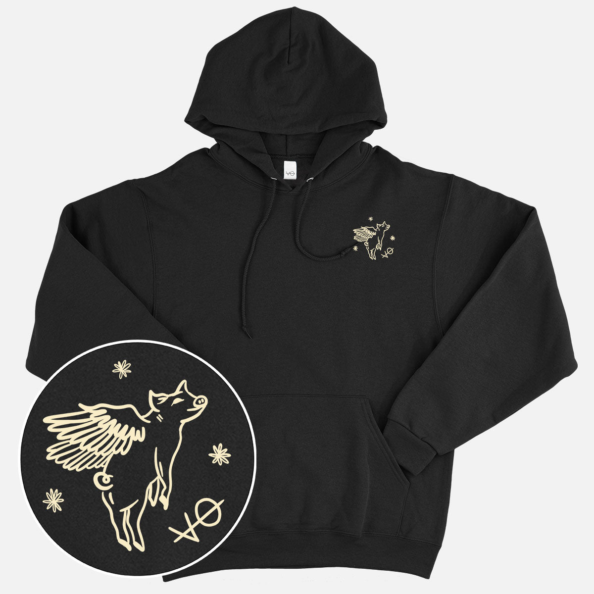 Flying Pig Doodle Hoodie (Unisex)