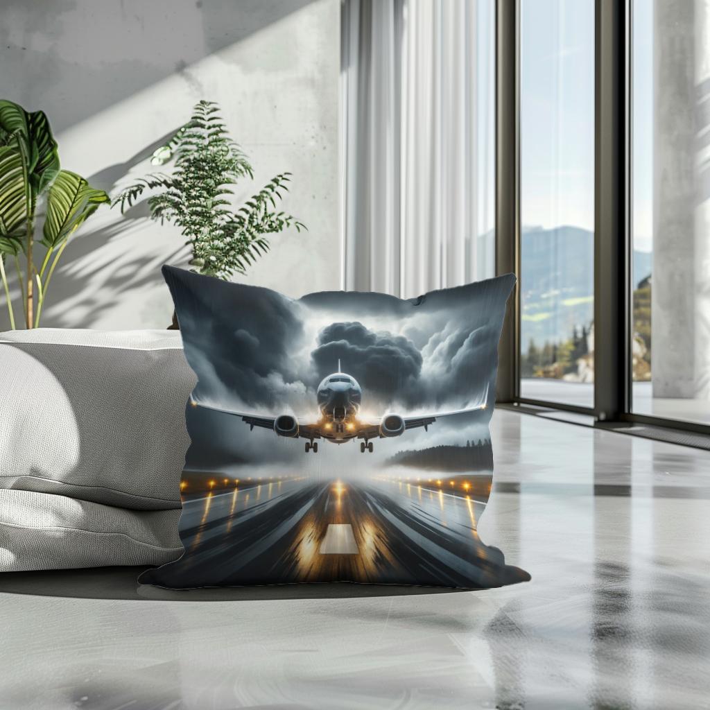 Stormy Descent Cotton Cushion