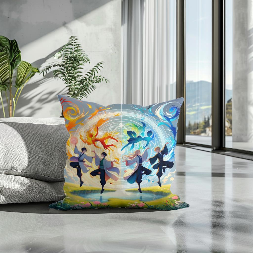 Harmony of Elements Cotton Cushion