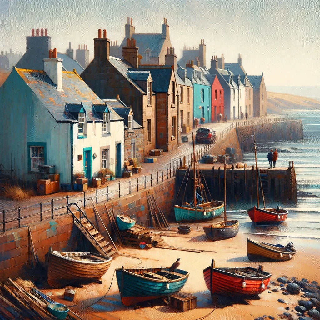 Aberdeen Footdee Haven Canvas