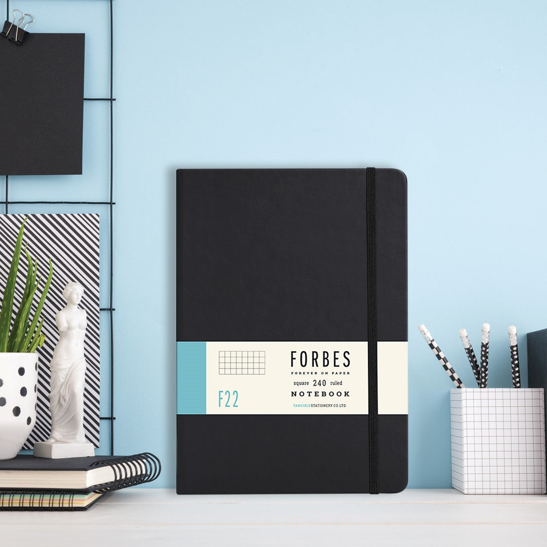 Forbes Classic | A5 Squared Notebook | Black