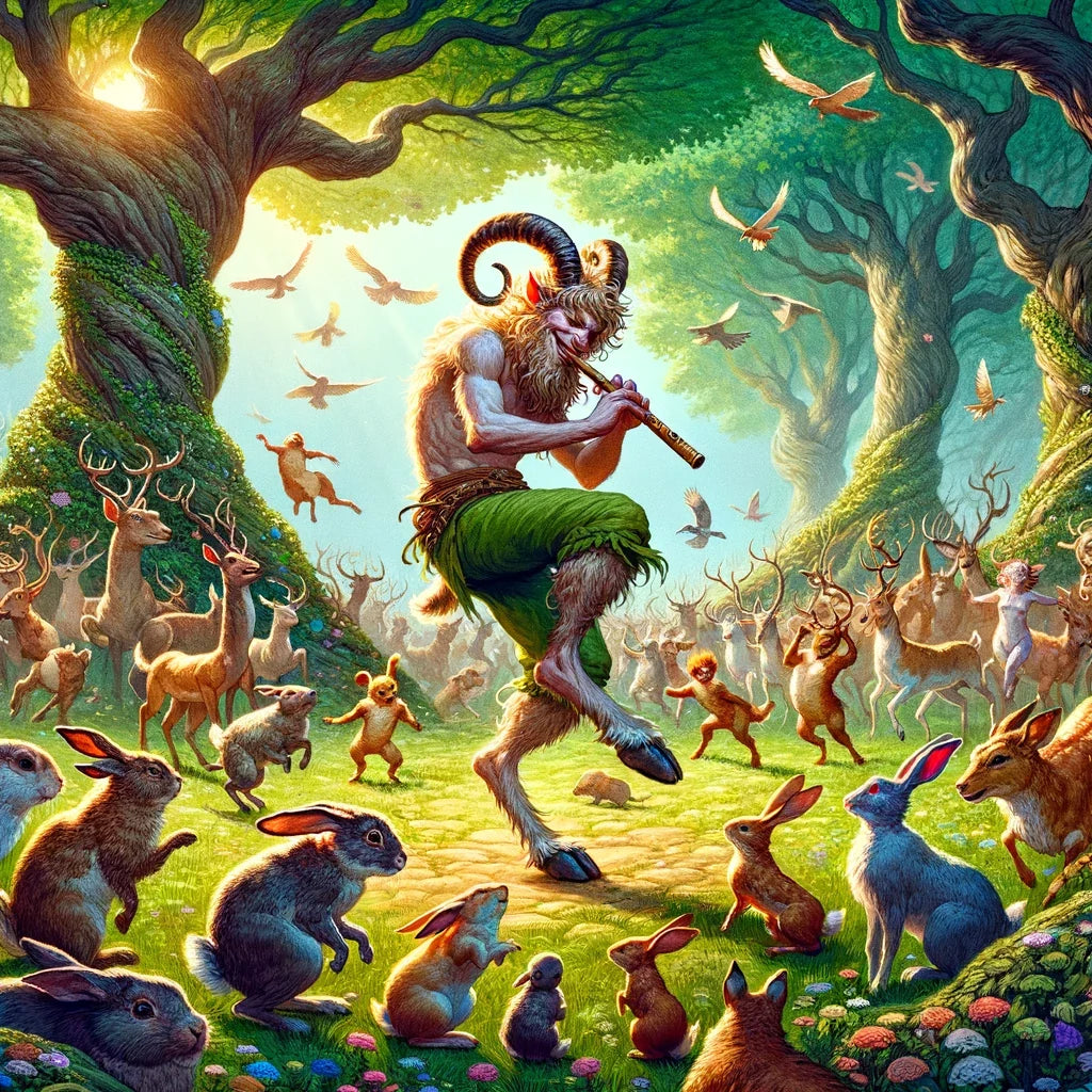 Forest Melody Satyr Canvas