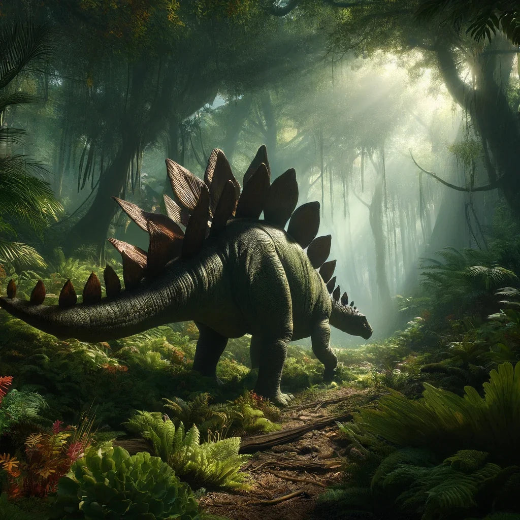 Forest Wanderer Stegosaurus Canvas