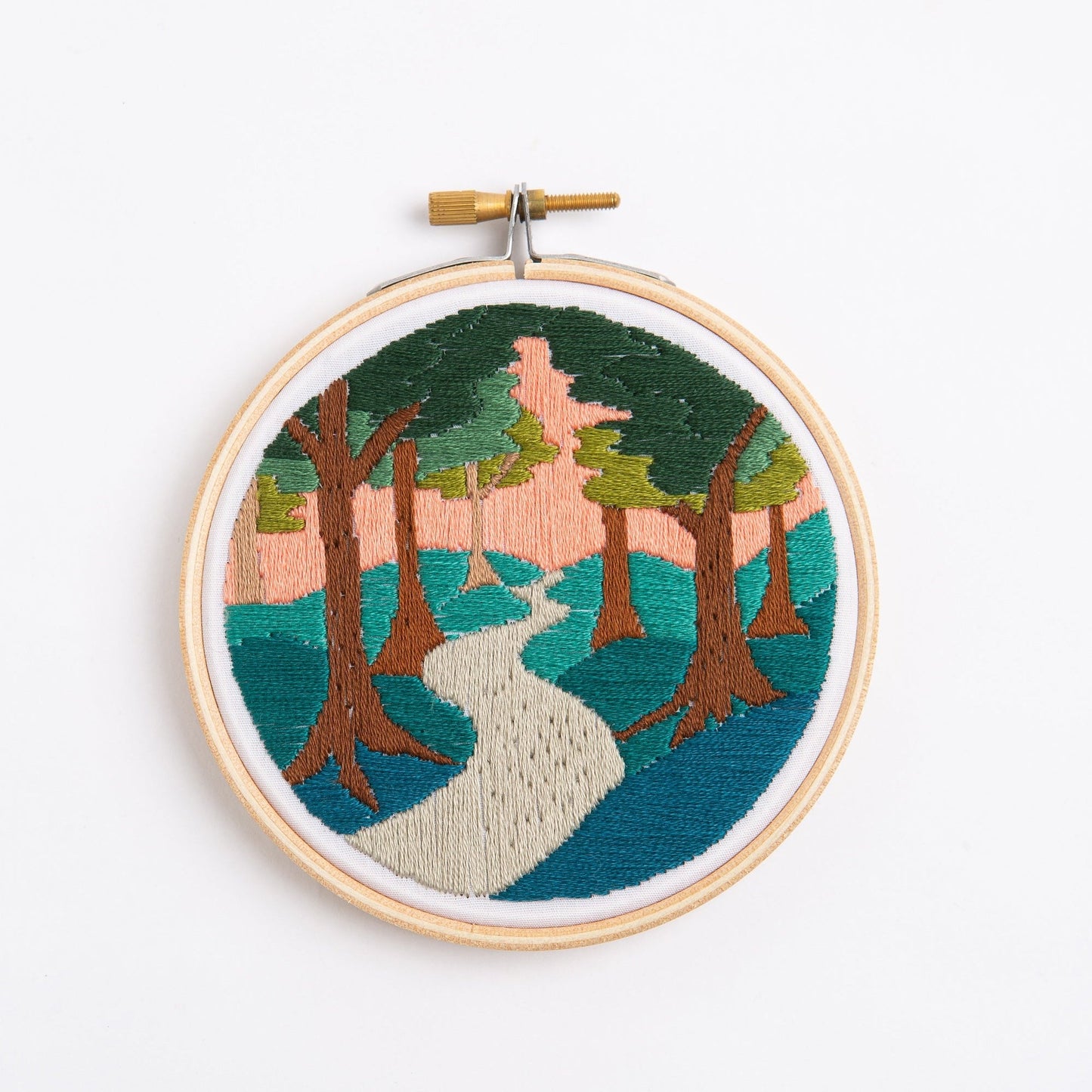 'Forest Walk' Landscape Mini Embroidery Kit for Beginners