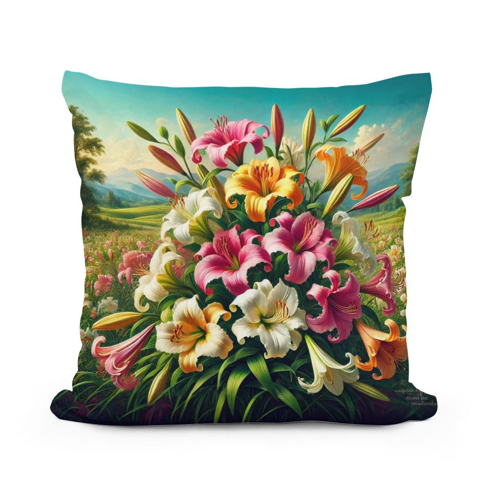 Eternal Lilies Cotton Cushion