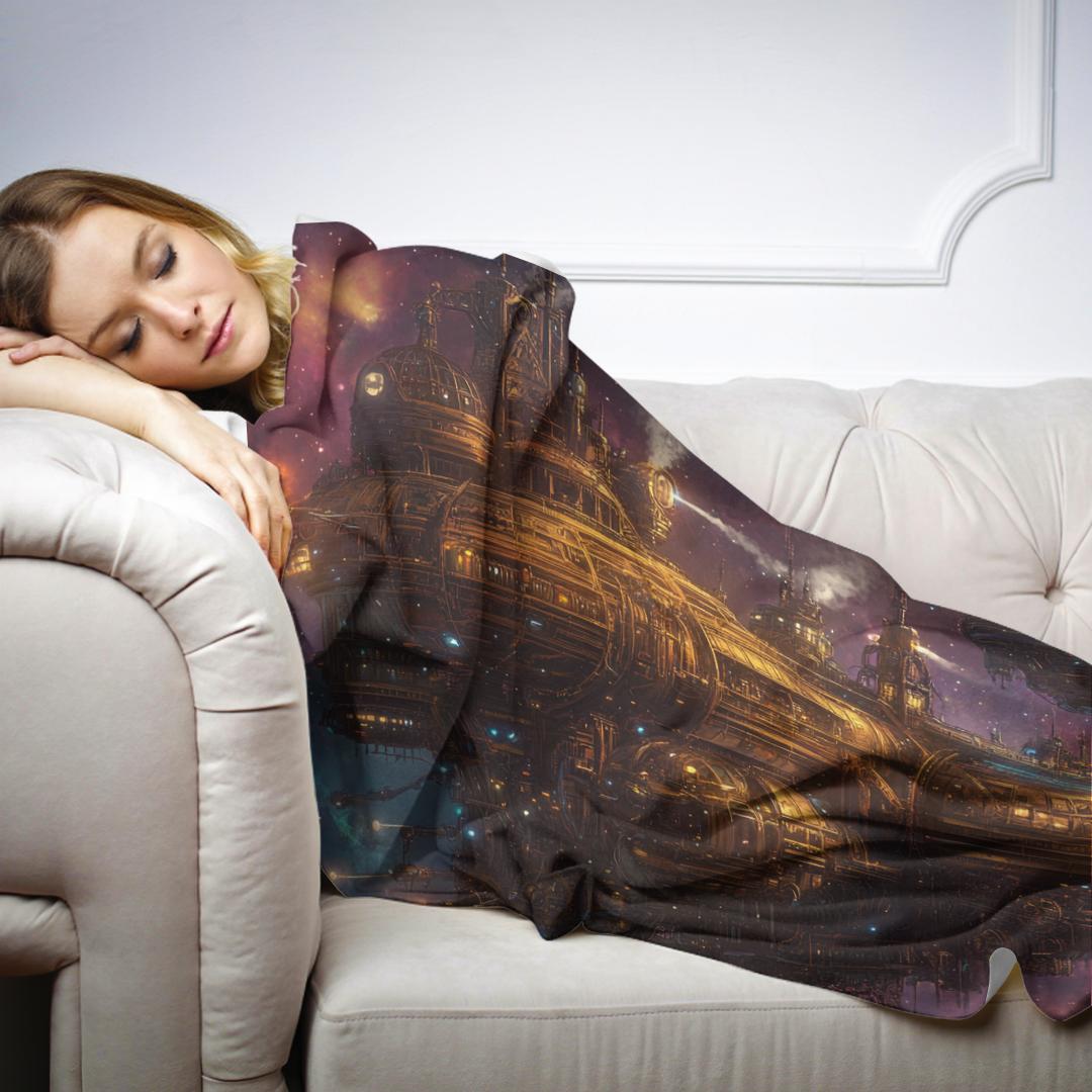 Steampunk Starship Blanket