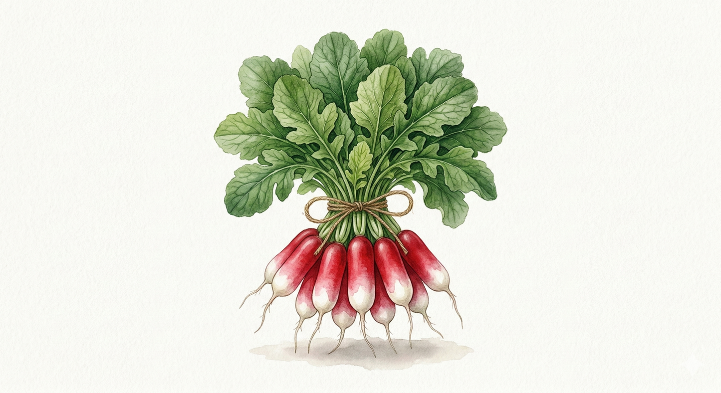 Radish Seeds - French Breakfast 3 - The heritage Classic (1,200 seeds est)
