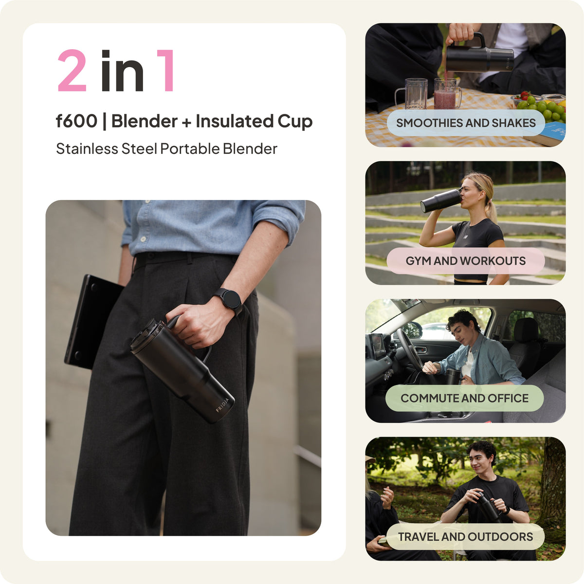 f600 Stainless Steel Portable Blender