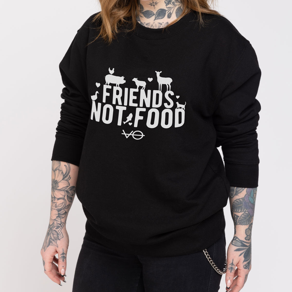 Friends Not Food Sweatshirt (Unisex)