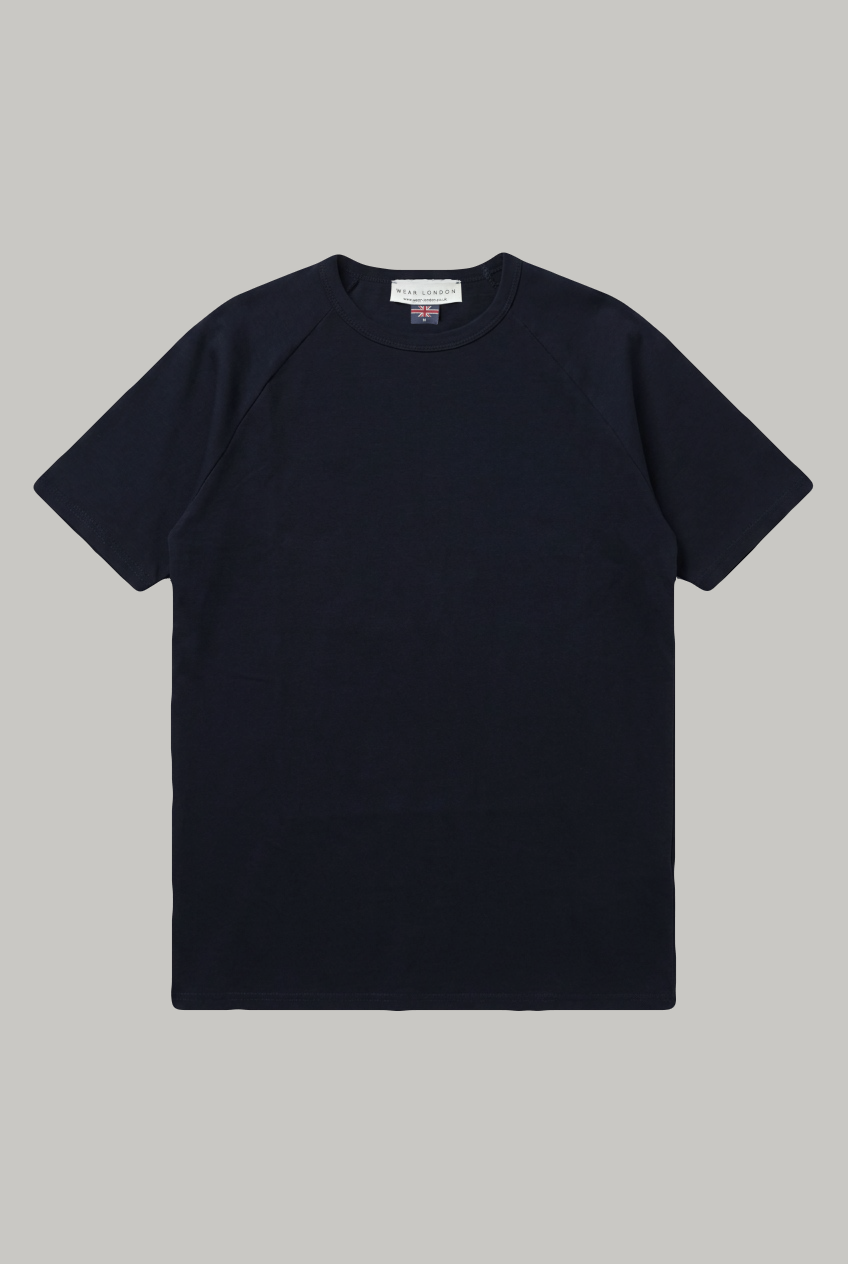 Hoxton Raglan Sleeve Fitted T-shirt - Navy