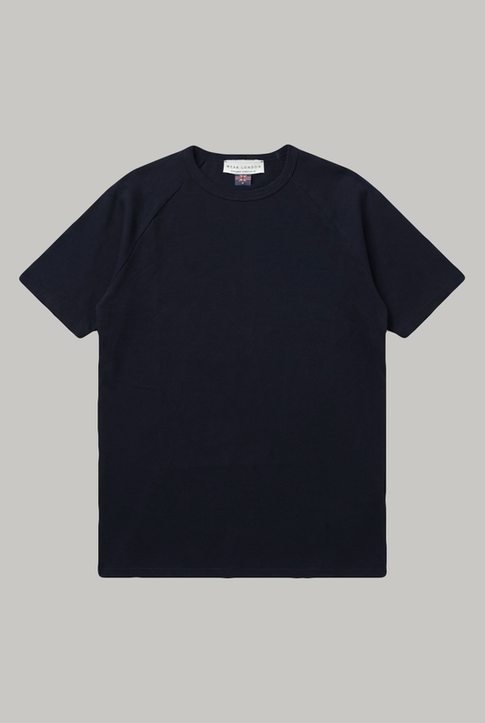 Hoxton Raglan Sleeve Fitted T-shirt - Navy