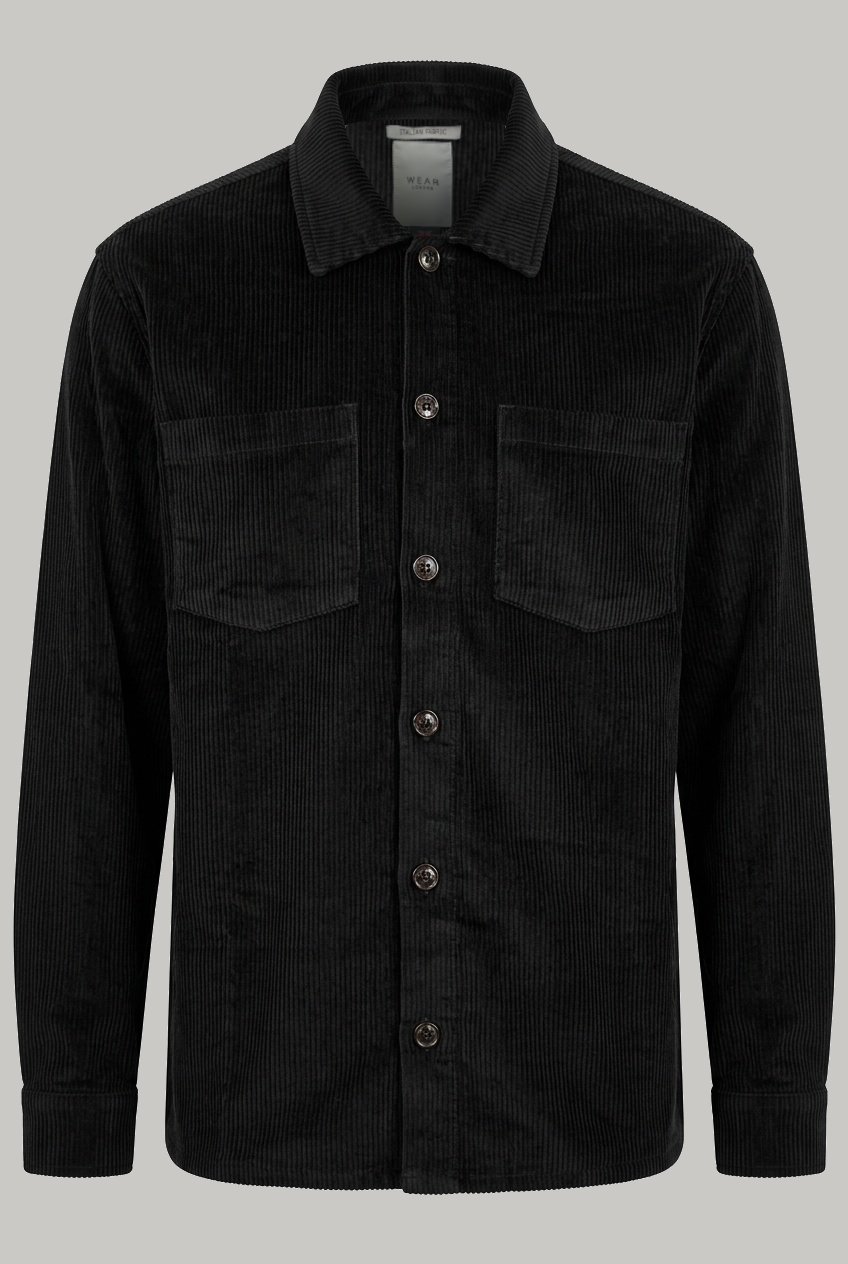 Bart Corduroy Overshirt - Black
