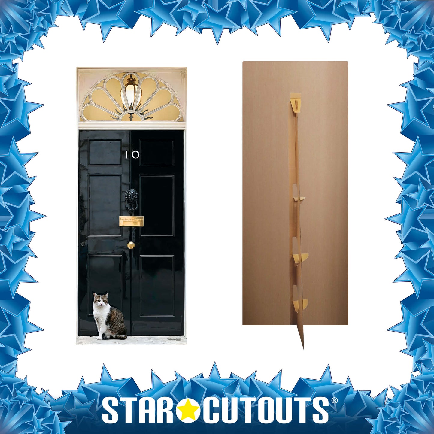 SC4848 10 Downing Street With Larry the Cat Large Cardboard Cutout Height 189cm
