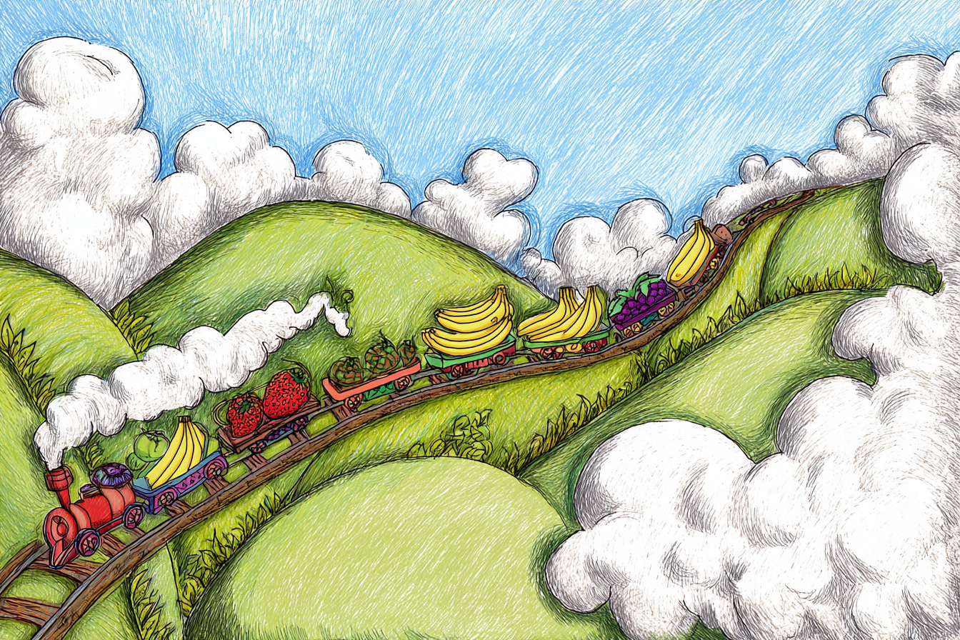 Fruity Train Canvas