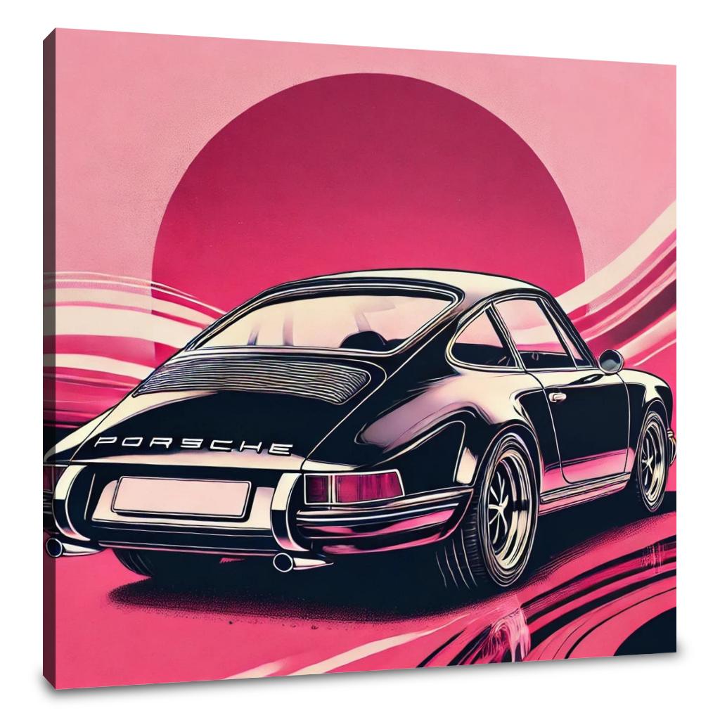 Modern Black Porsche Canvas