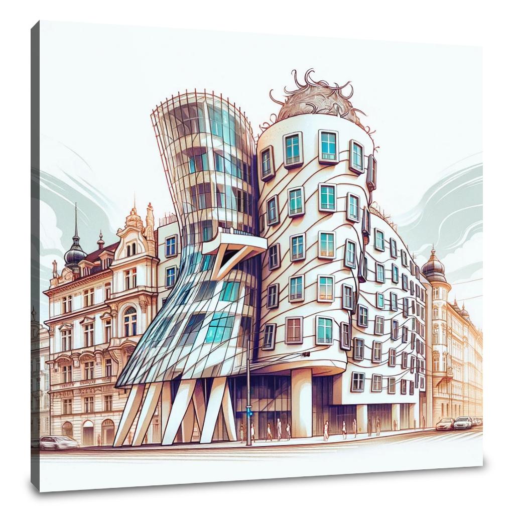 Dancing House Flow Canvas