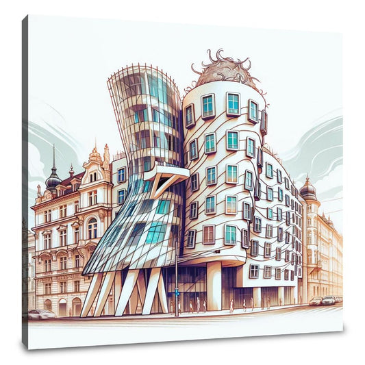 Dancing House Flow Canvas