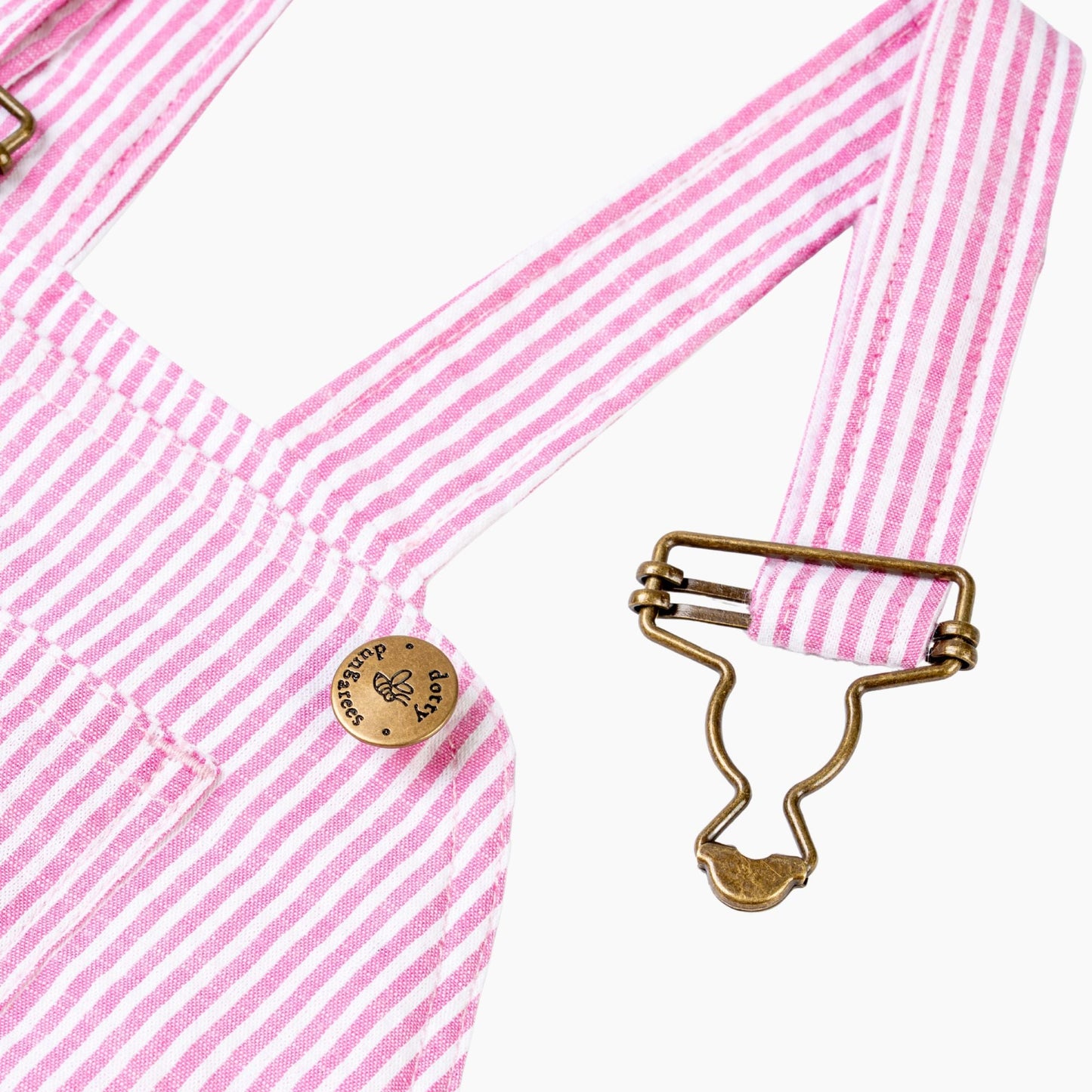 Fuchsia Seersucker Dungarees