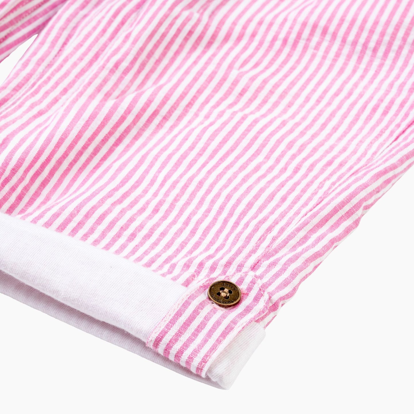 Fuchsia Seersucker Dungarees
