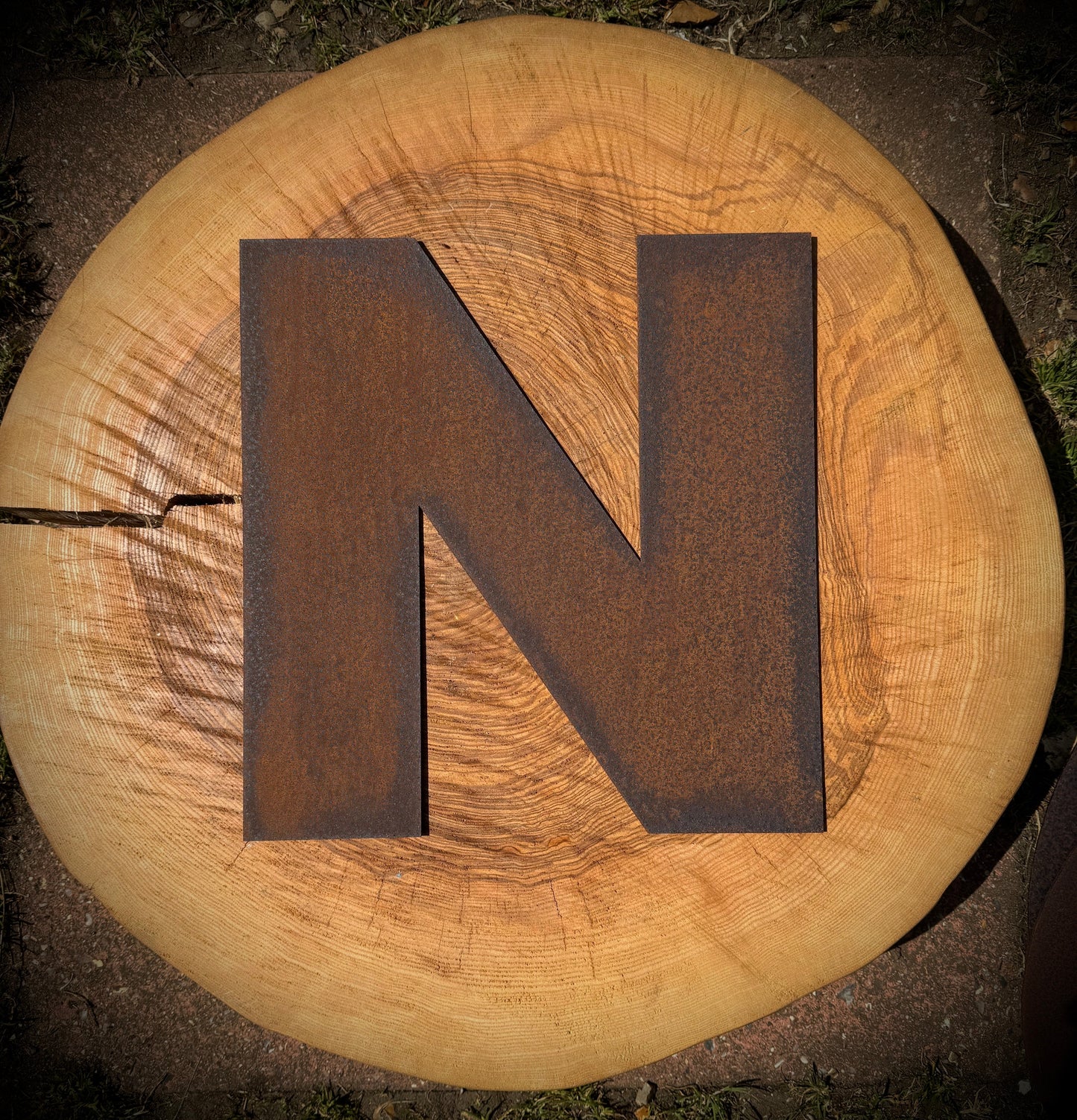 5" Fat Font Rusty Metal Letters A-Z 0-9