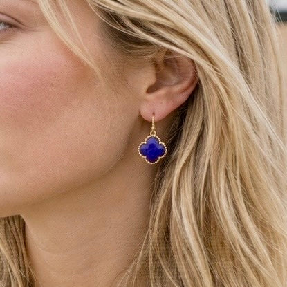 [PRE-ORDER] Tyche Gemstone Earrings Lapis