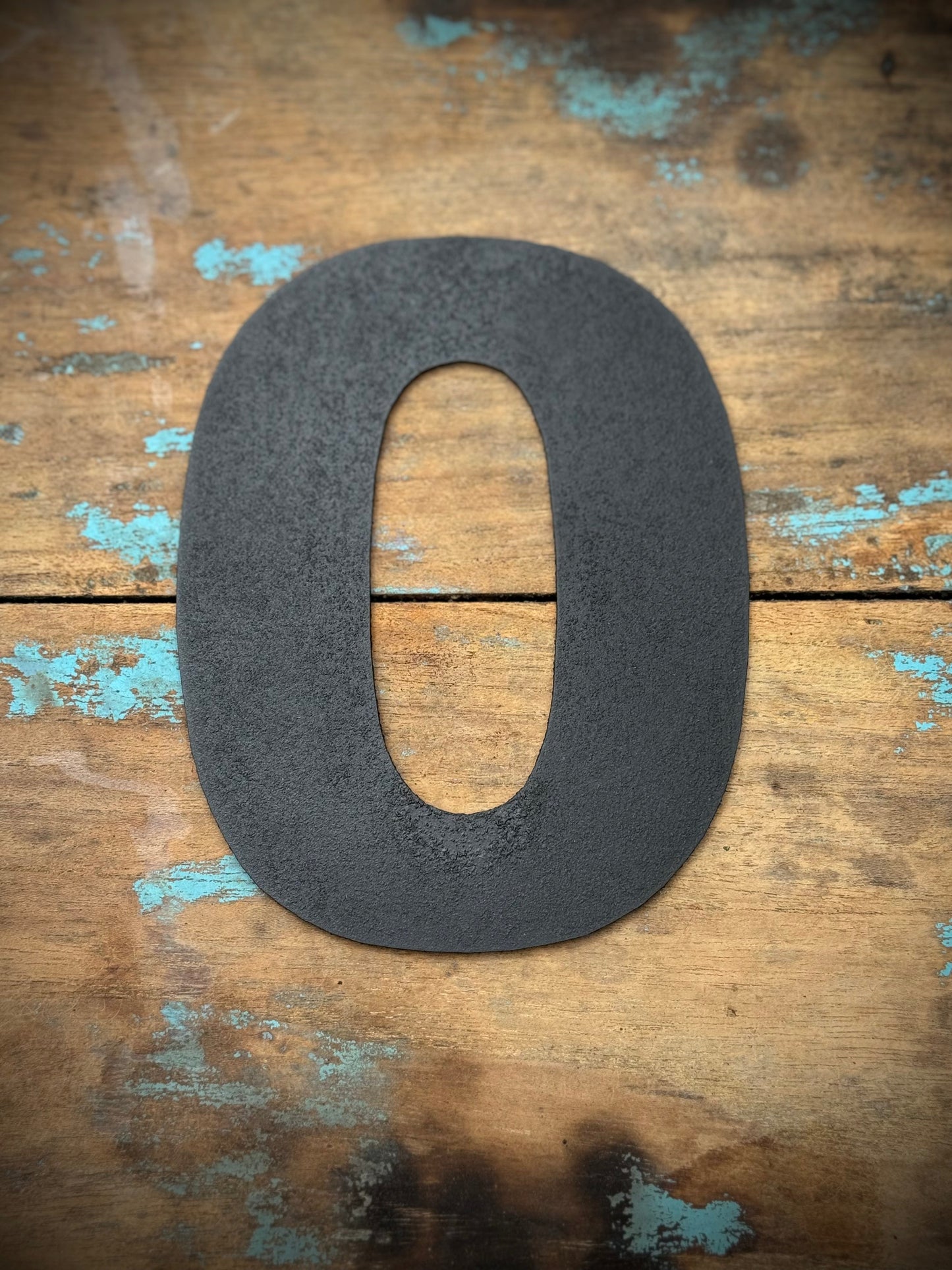 12" and 5" Black Fat Font Metal Letters.