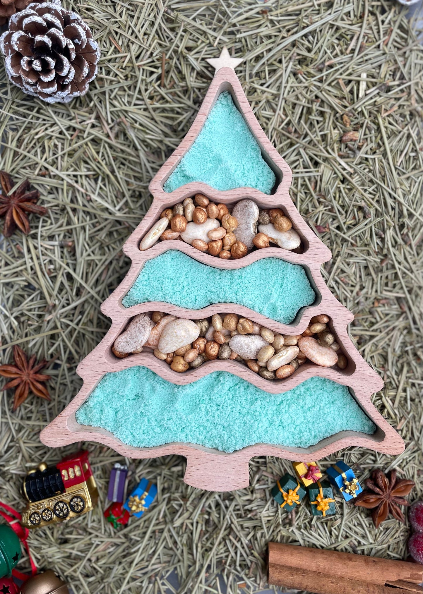 Christmas Tree Sensory Tray