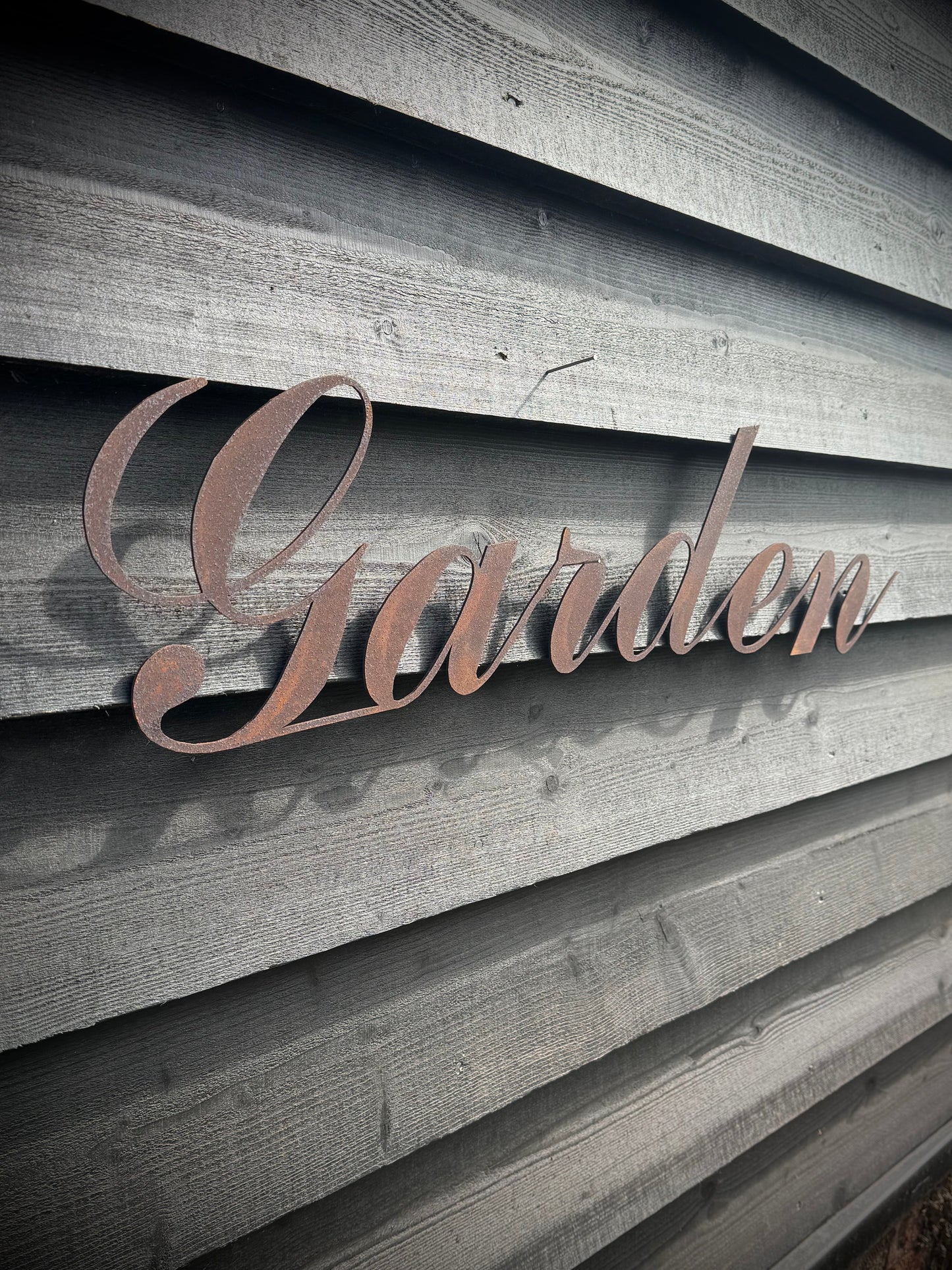 Rusty GARDEN  DECORATION ,  Home Sign , Garden Ornament , Wall feature , garden decoration, rusted metal , garden sign ,