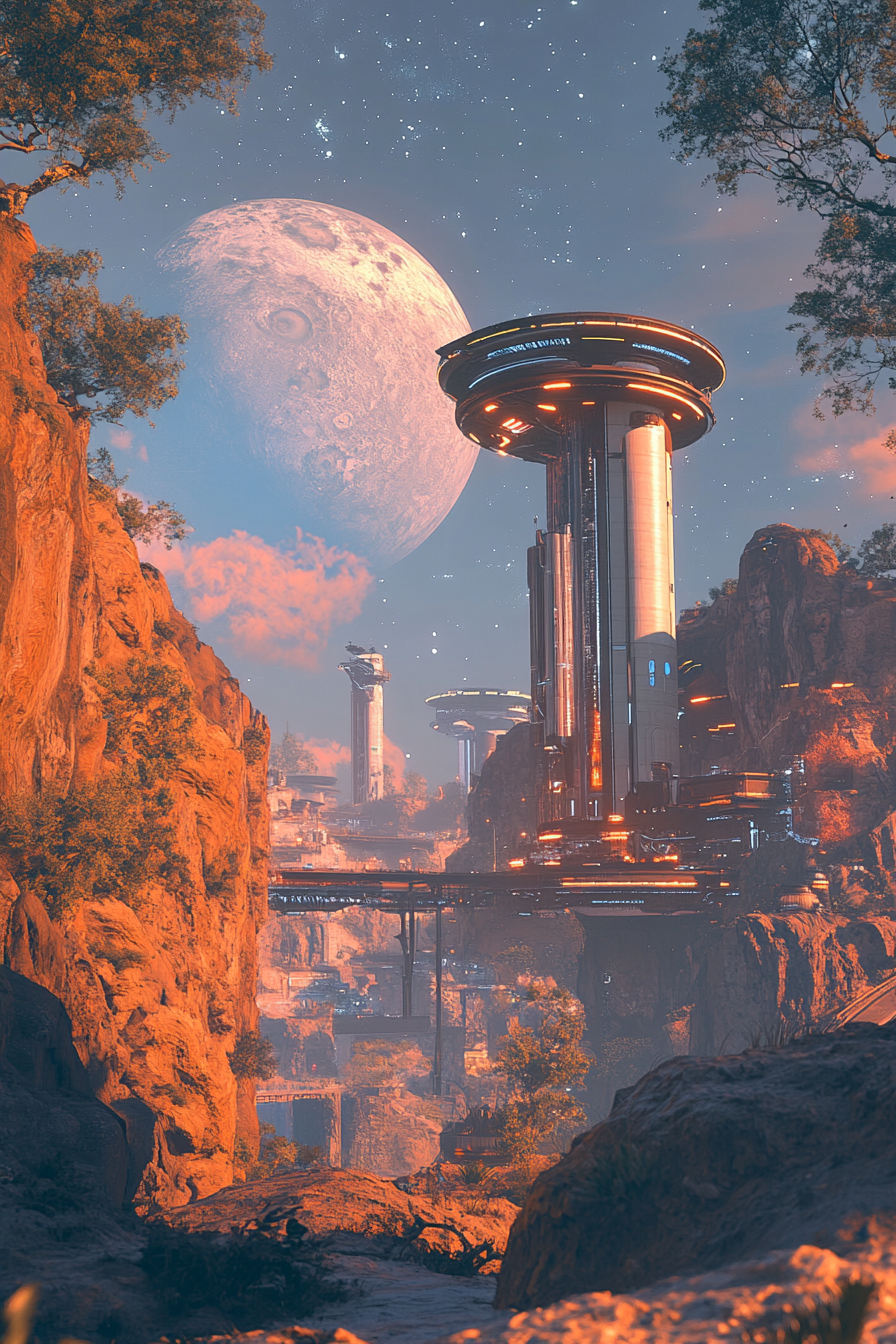 Futuristic Colony Canvas