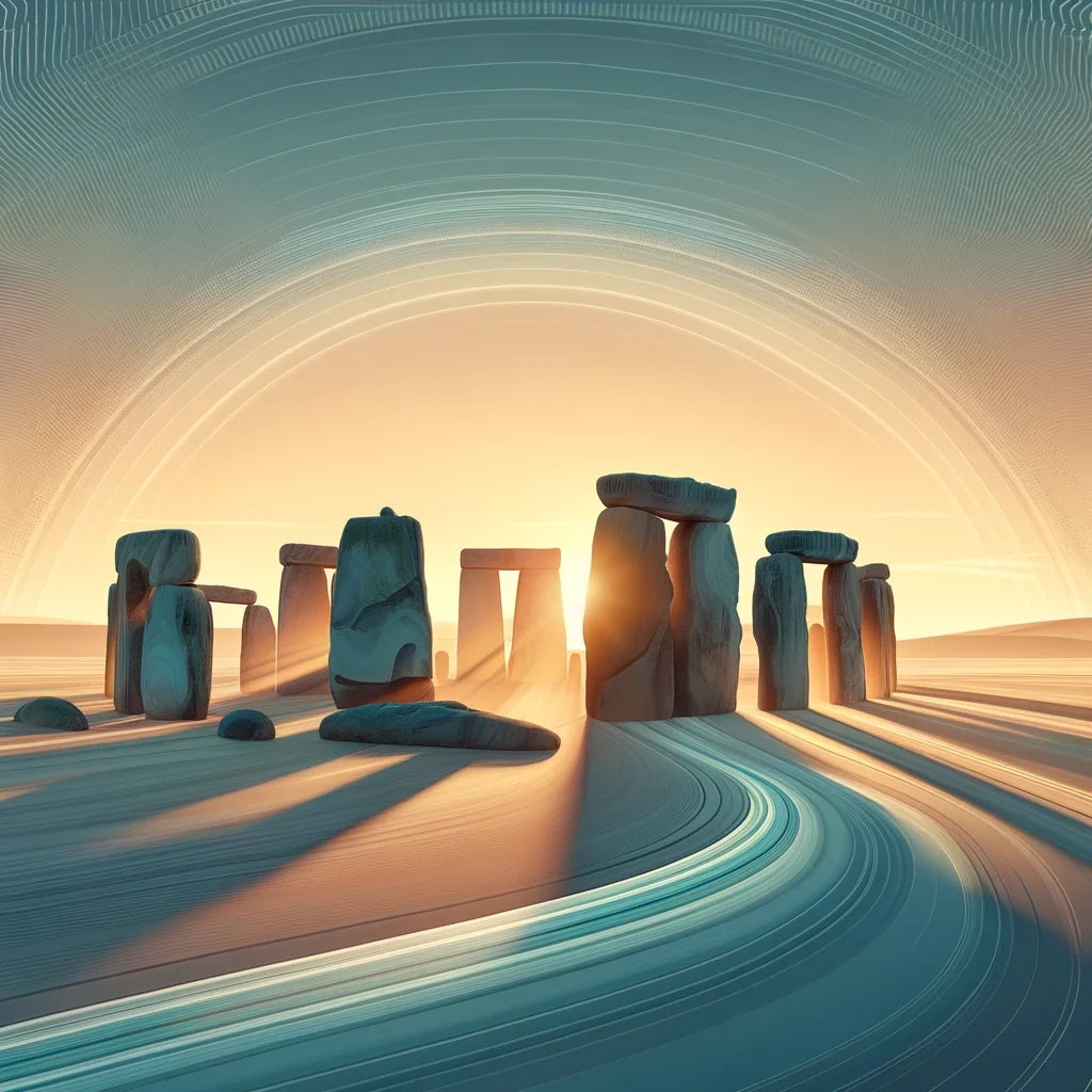 Futuristic Stonehenge Canvas