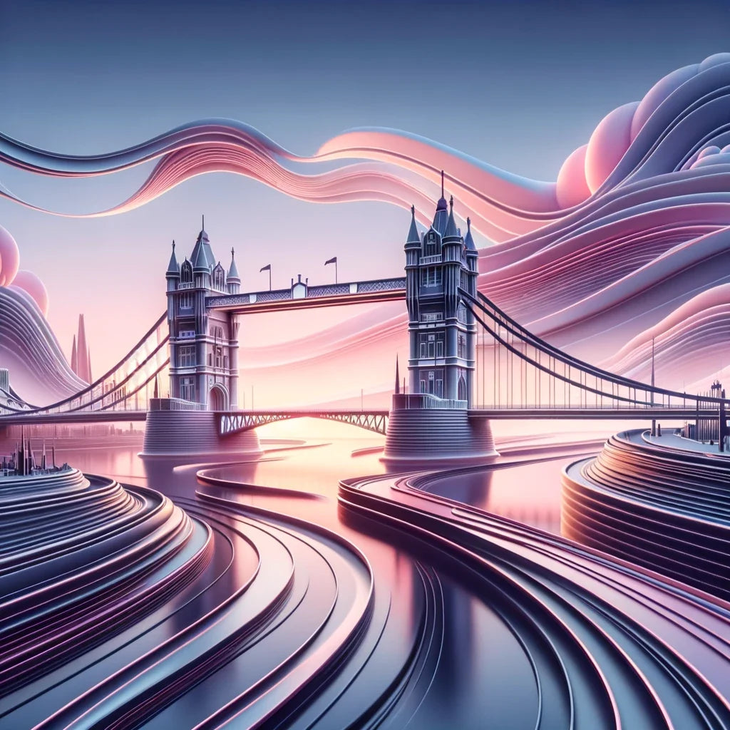 Futuristic Tower Bridge Canvas