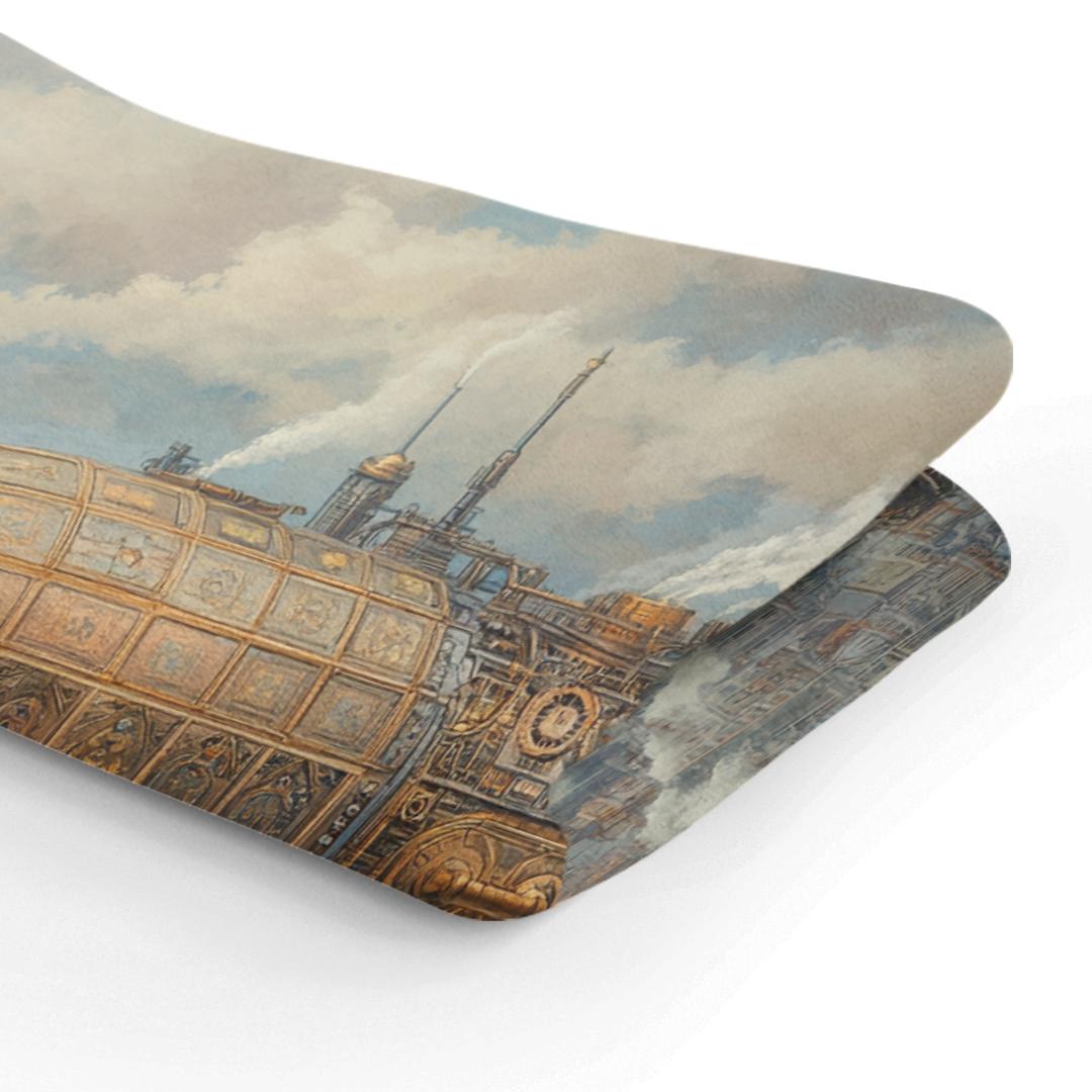 Enchanted Airship Over Mechanical Blanket