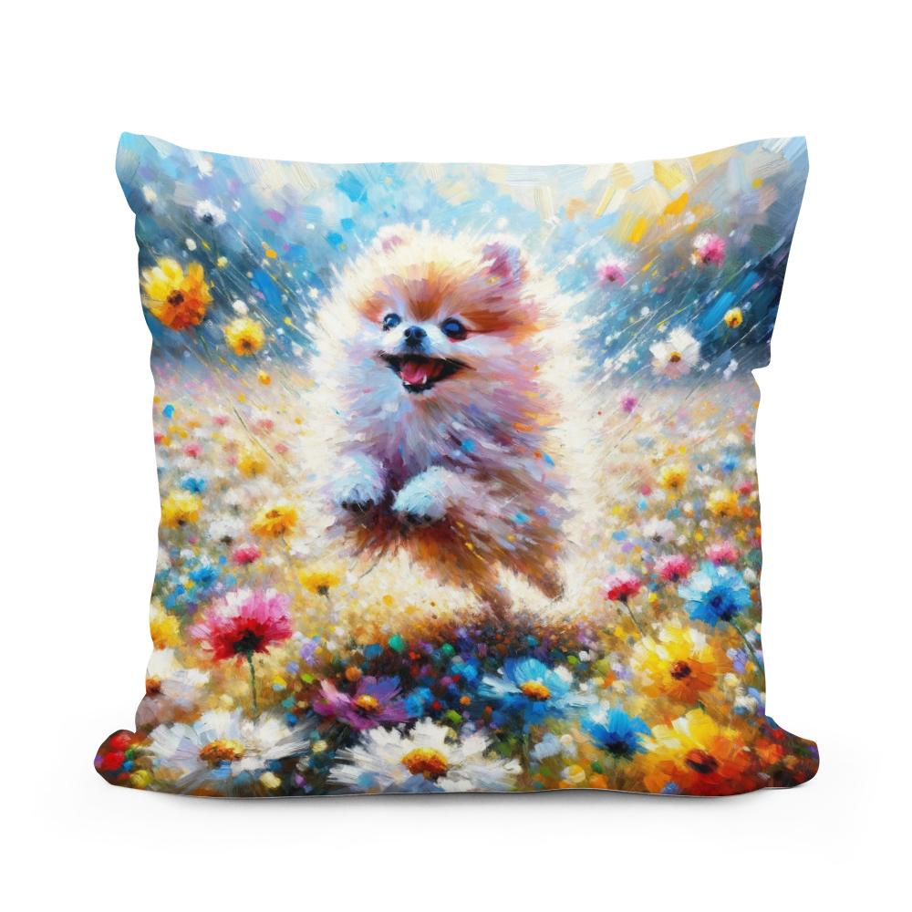 Pomeranian Joy Cotton Cushion