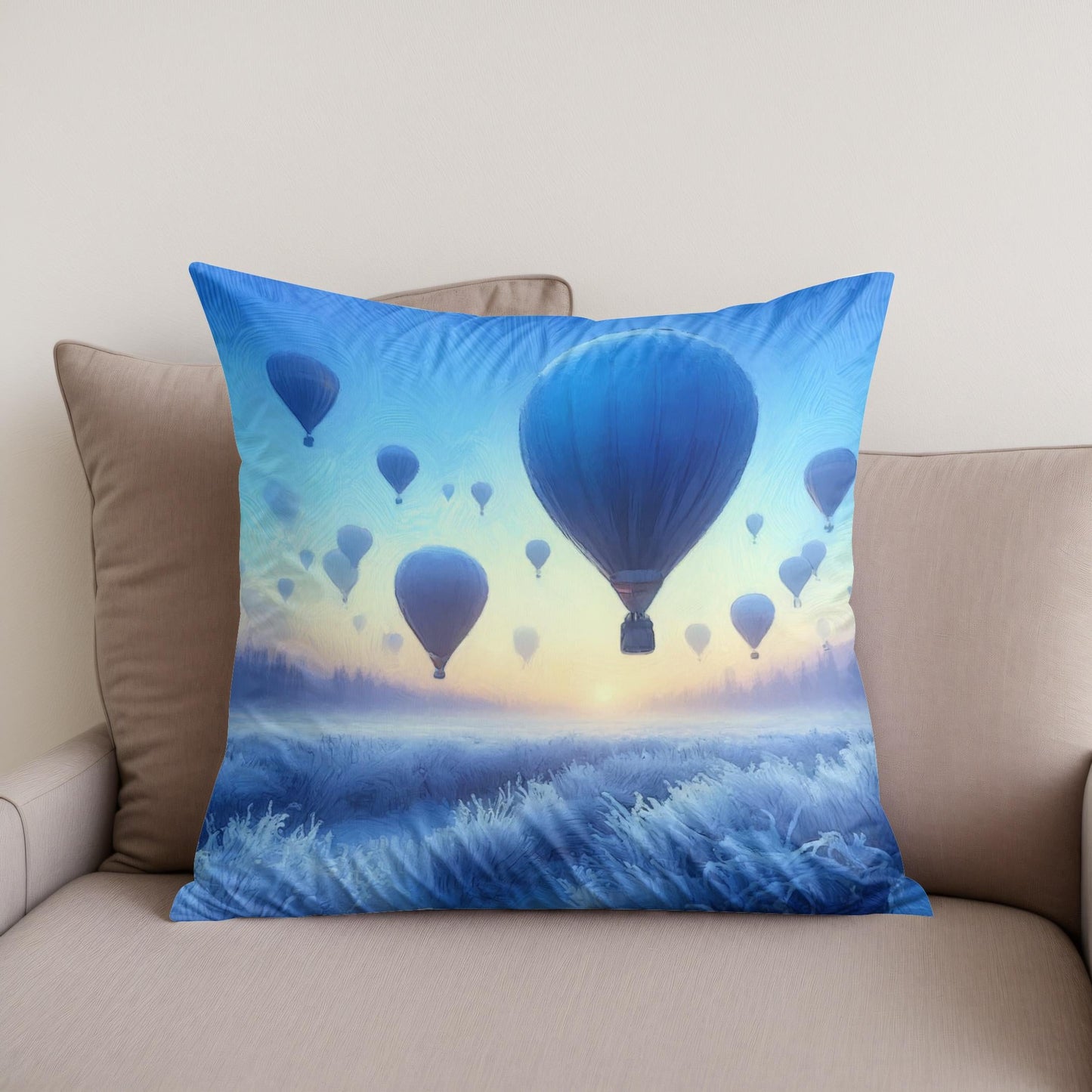 Frostbound Ascendancy Cotton Cushion