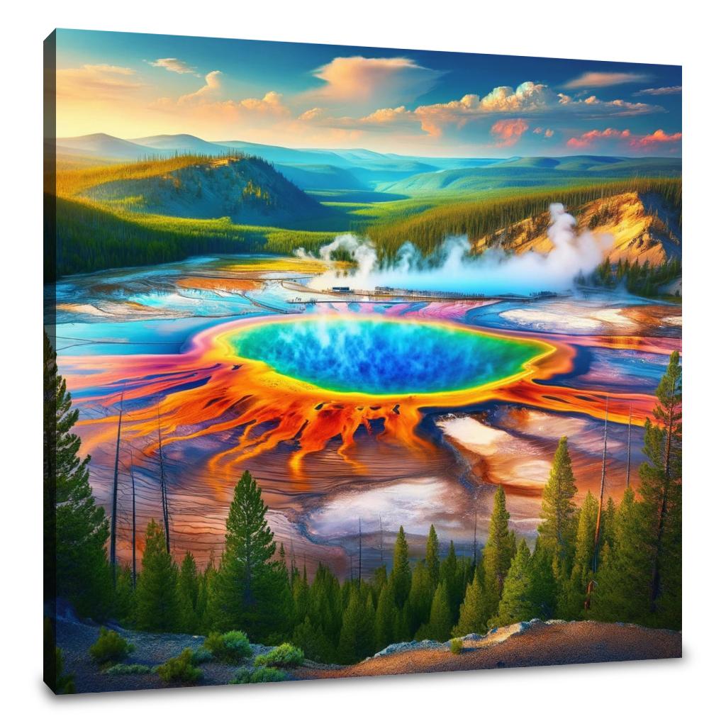 Grand Prismatic Vista Canvas