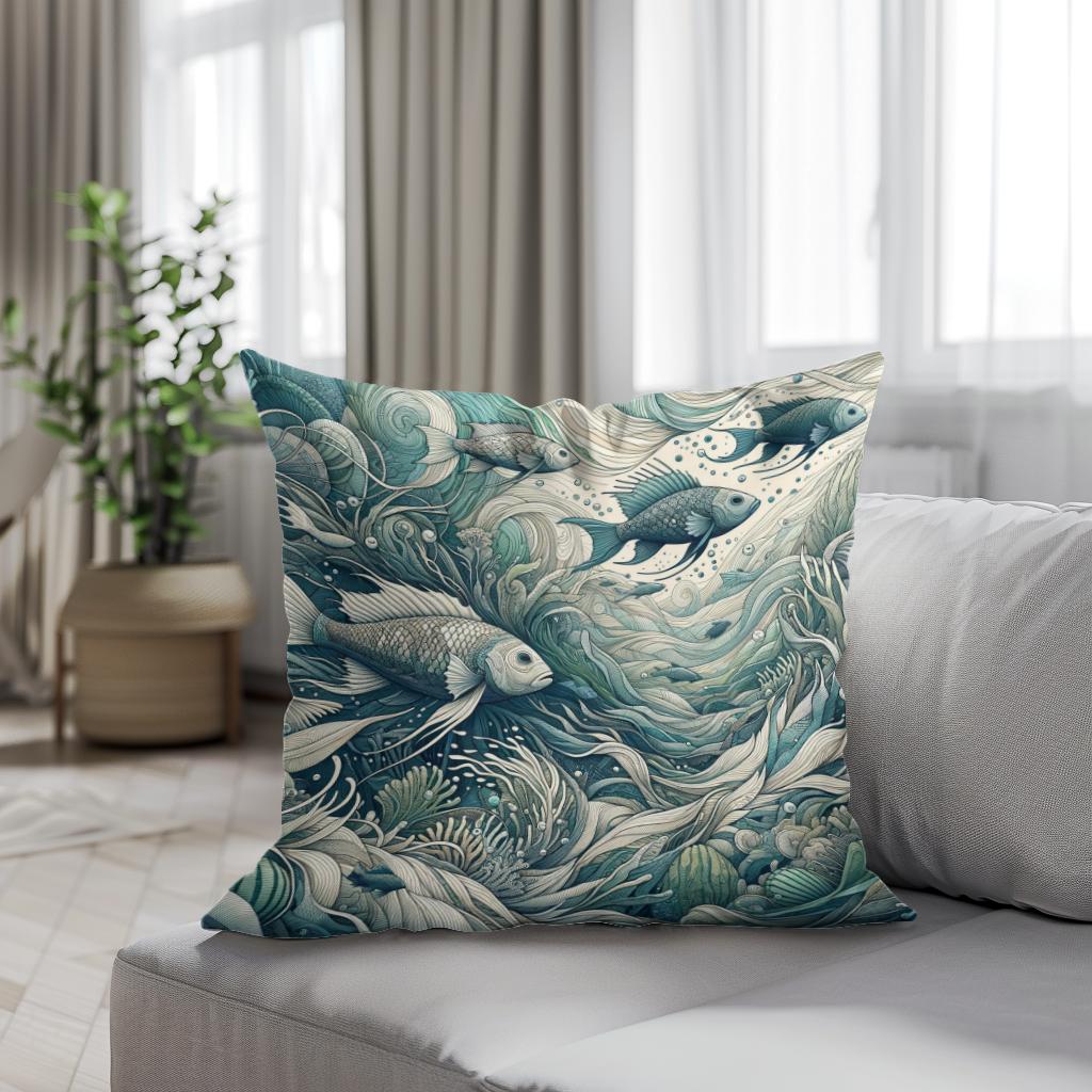 Ocean Harmony Cotton Cushion