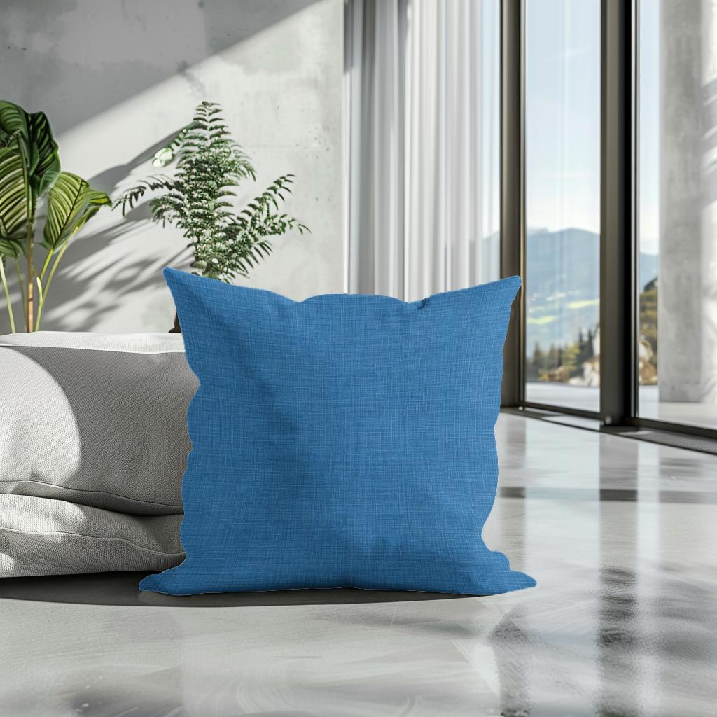Pure Blue Cotton Cushion