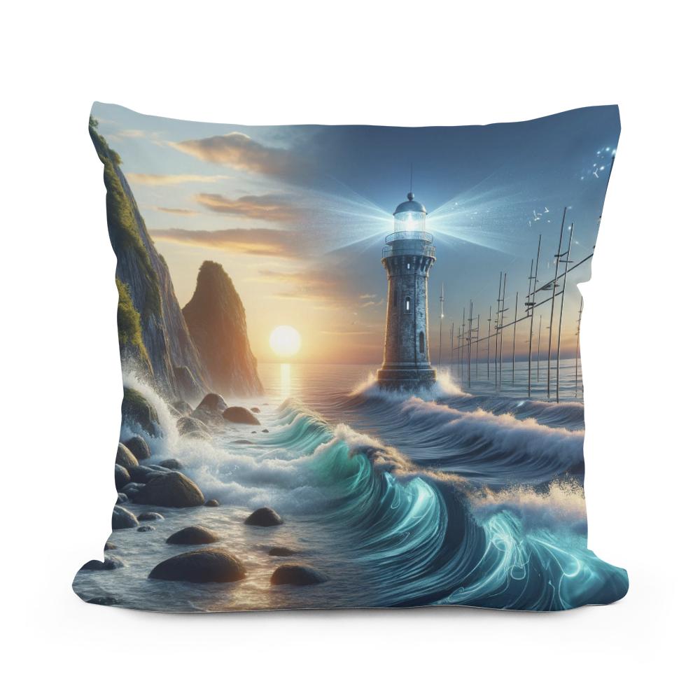 Serenity Shores Beacon Cotton Cushion