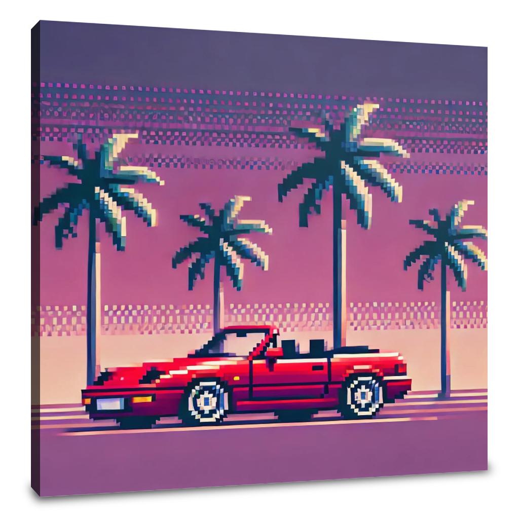 Sunset Cruise Pixel Canvas