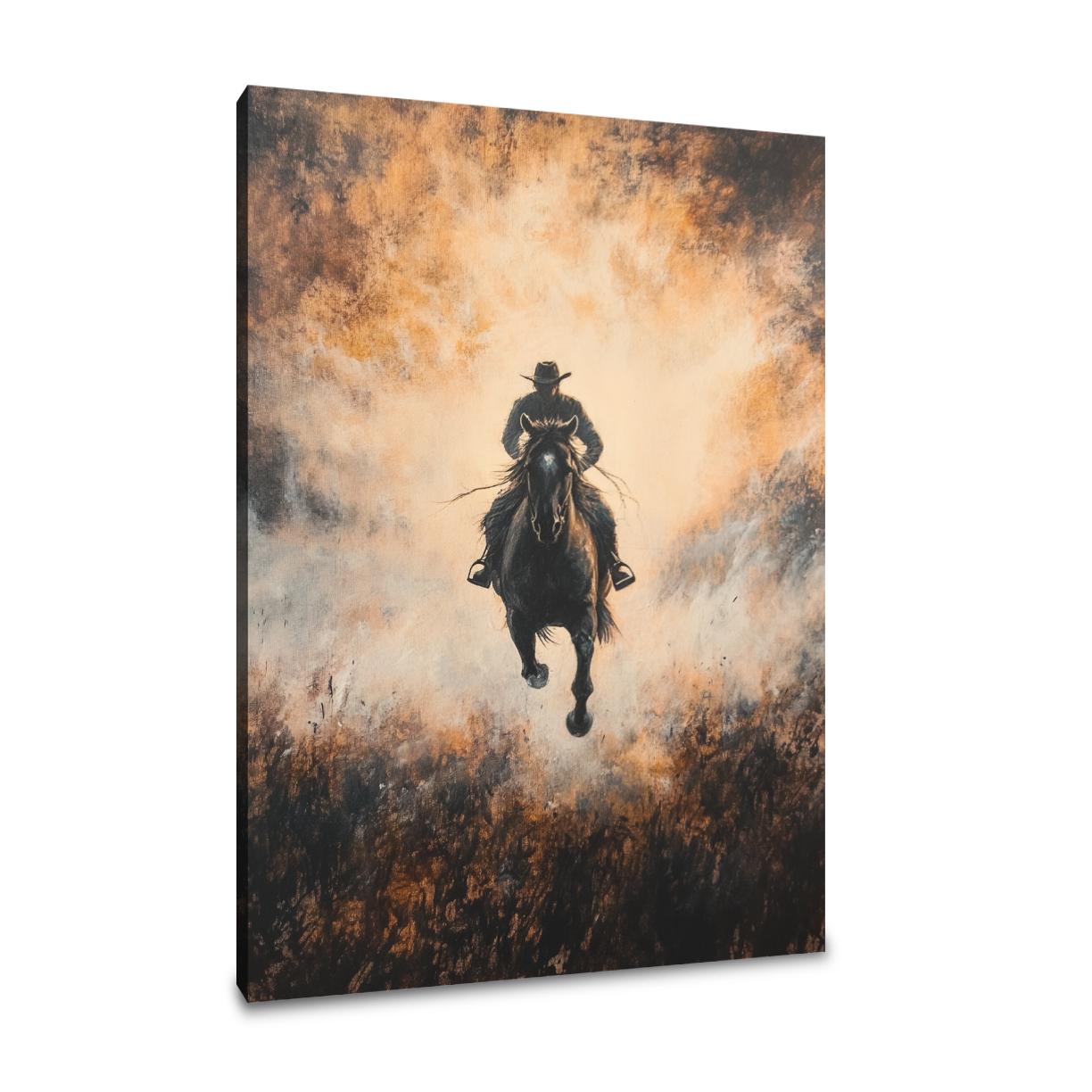 Galloping Horse Dawn Canvas