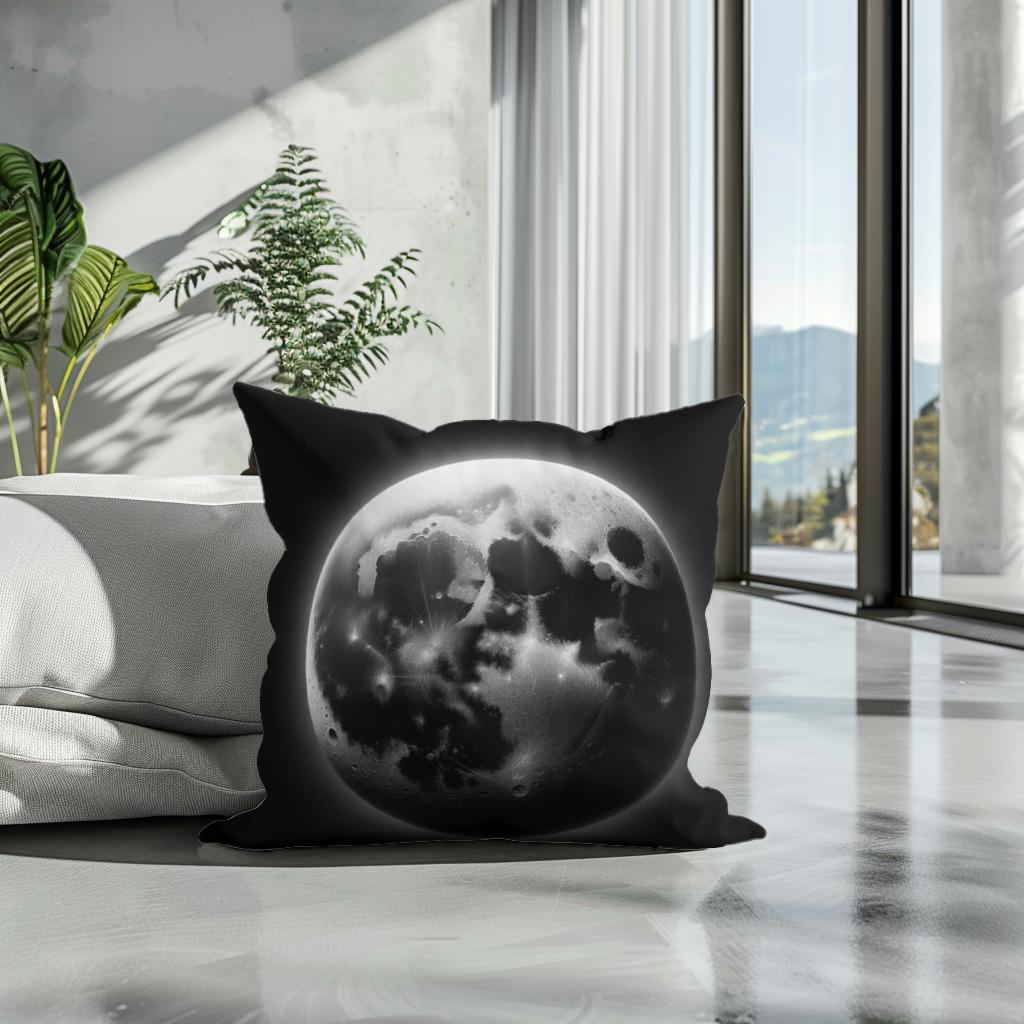 Craters of Lunar Secrets Cotton Cushion