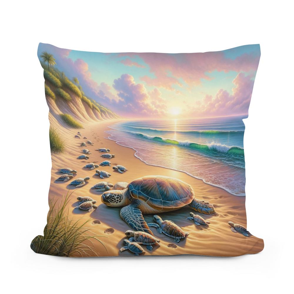 Turtle Haven Dawn Cotton Cushion