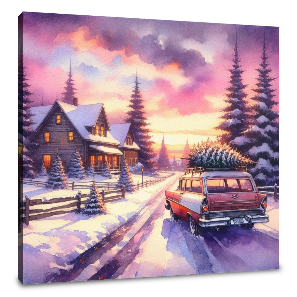 Wistful Winter Sunset Canvas