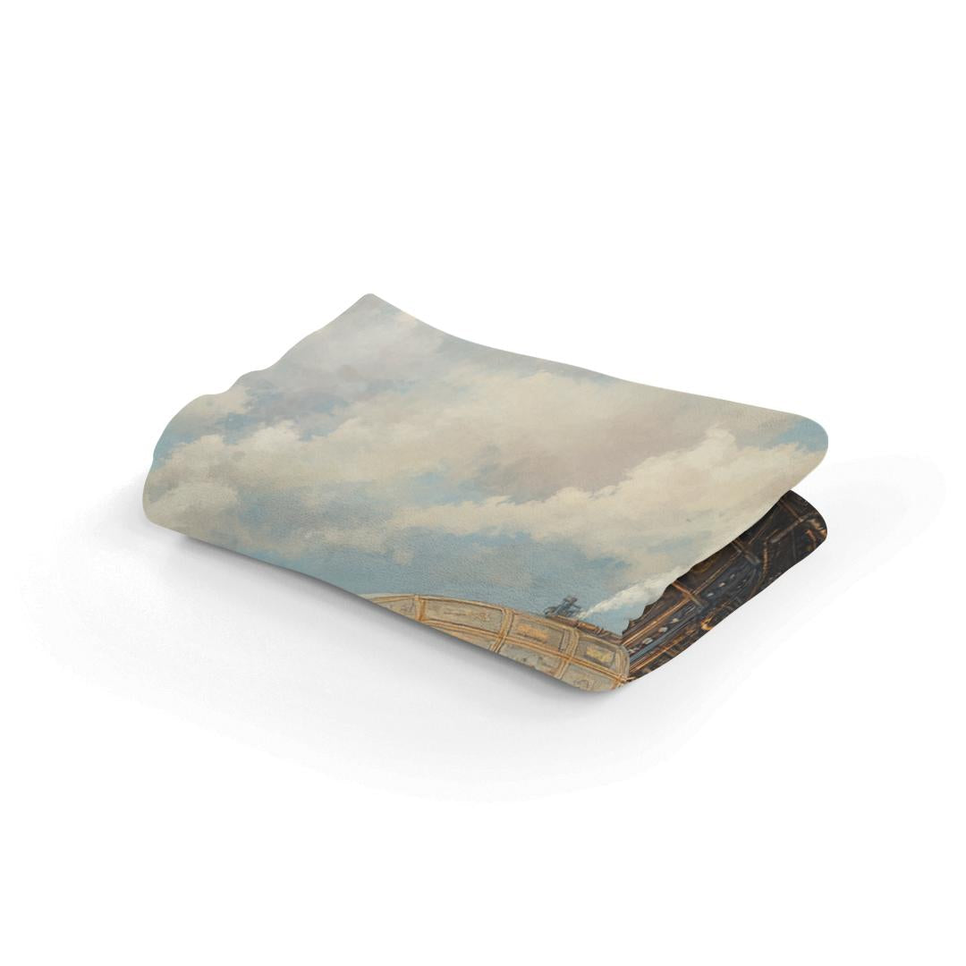 Enchanted Airship Over Mechanical Blanket
