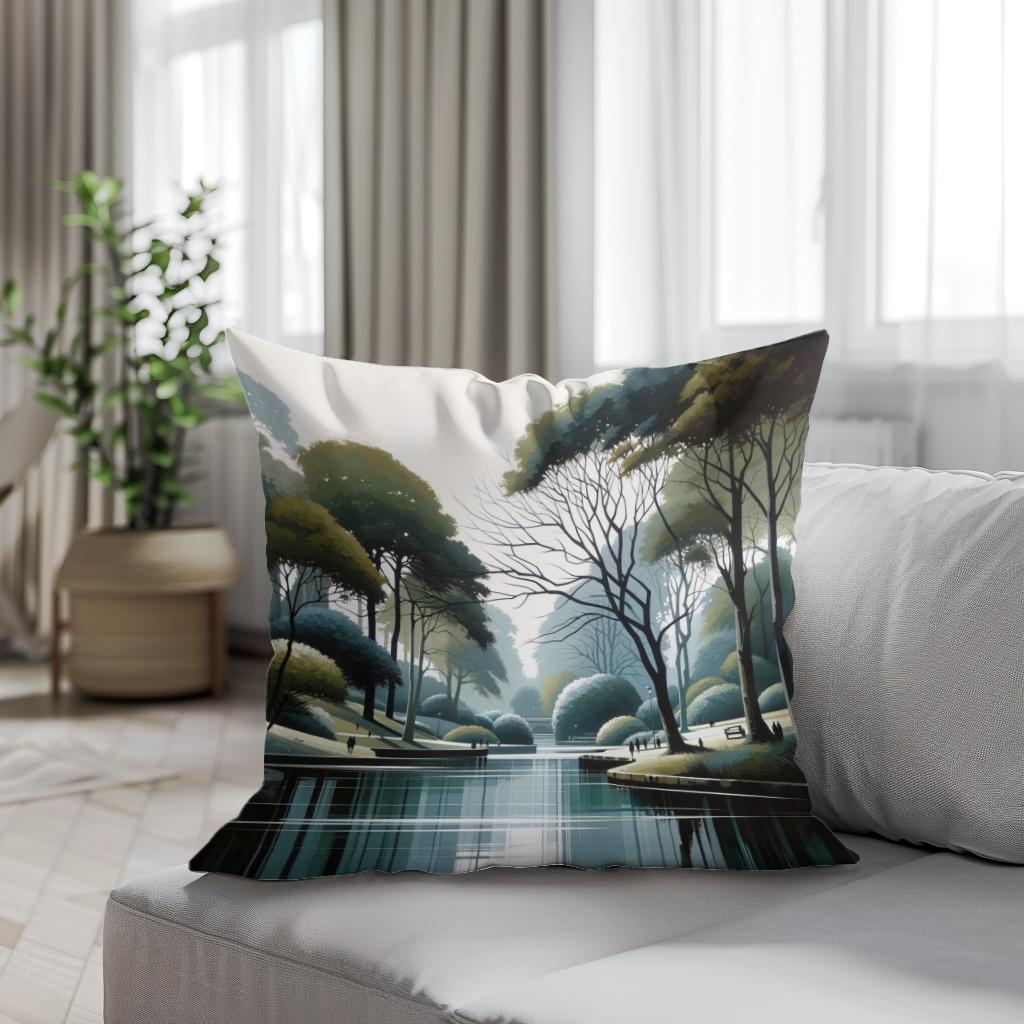 Newcastle Jesmond Dene Minimalist Calm Cotton Cushion