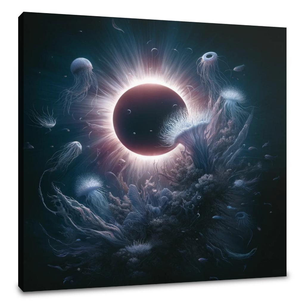 Eclipse Under the Sea Canvas